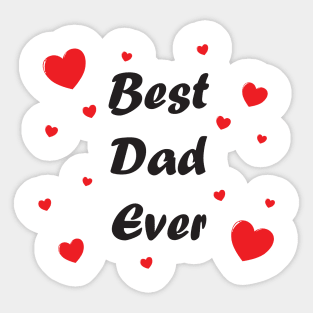 Best dad ever heart doodle hand drawn design Sticker